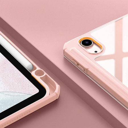 Etui Graficzne do Apple iPad 10.9 2022 Gen 10 / 11 2025 A16 Gen 11 z klapką, różowe - ochronne z podstawką