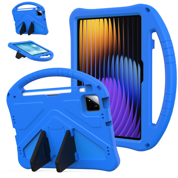 Etui FunColor do Xiaomi Pad 7 / Pad 7 Pro 11.2 pancerne / Xiaomi Pad 7 Pro, niebieskie - ochronne z podstawką