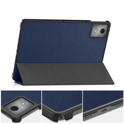 Etui Smart z klapką do Lenovo Tab K11 Plus 11.45 / Lenovo K11 Plus, granatowe - ochronne z podstawką