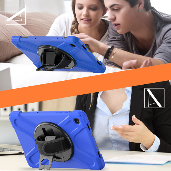 Etui Shockproof do Samsung Galaxy Tab A9 Plus 11 2023 X210 X215 X216, niebieskie - ochronne z podstawką