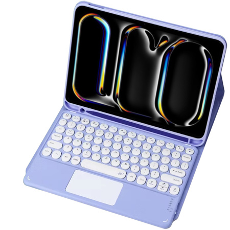 Etui z klawiaturą do iPad Pro 11 Gen 5 M4 2024 / A2836 A2837 A300, fioletowe - ochronne