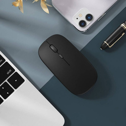 Myszka Bezprzewodowa mysz komputerowa Bluetooth 2.4G Sensor Optyczny, żółta