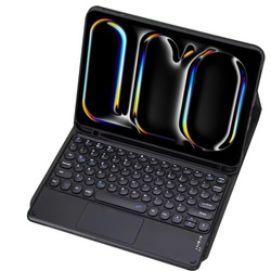 Etui z klawiaturą do iPad Pro 11 Gen 5 2024 / A2836 A2837 A300, czarne - ochronne z podstawką