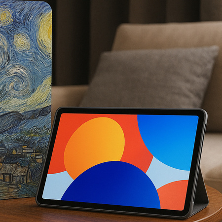Etui Graficzne pokrowiec z klapką podstawką do Xiaomi Redmi Pad SE 8.7 2024