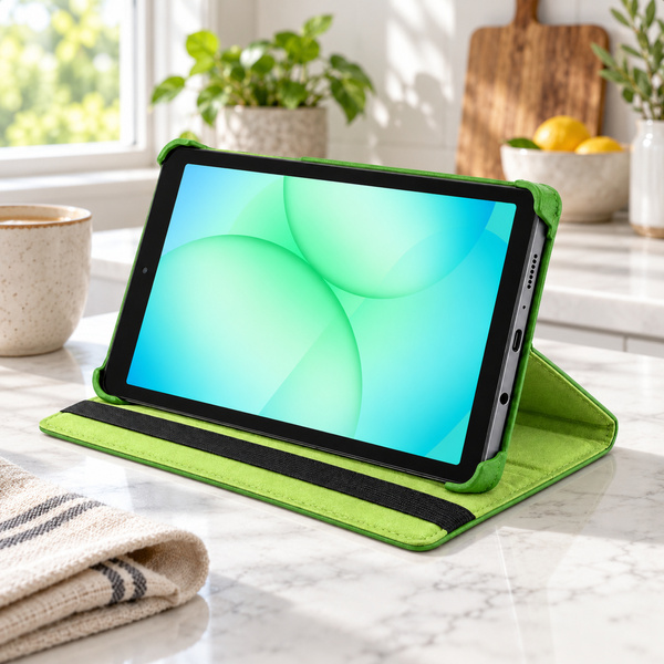 Etui obrotowe do Samsung Galaxy Tab A11 X135/ X133 A9 SM-X115/X110 - zielone