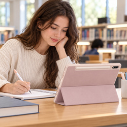 Etui Smart z uchwytem na rysik do Samsung Galaxy Tab S9 / S9 S10, różowe - ochronne z podstawką
