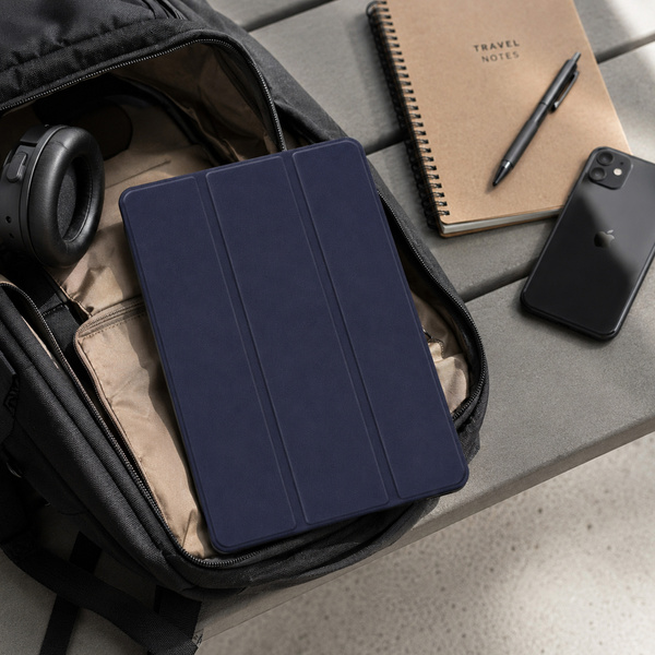 Etui Smart do Lenovo Tab One 8.7 2025 TB305FU TB305XU, ochronne z podstawką - granatowe
