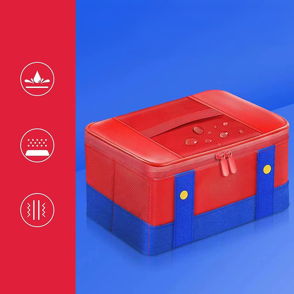 Etui Torba podróżna do Nintendo Switch 2 2025 z przegrodami wodoodporna, mario - ochronne z podstawką