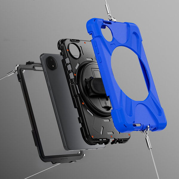 Etui pancerne Shockproof z uchwytem do Xiaomi Redmi Pad SE 8.7 2024 / Redmi Pad SE 8.7, niebieskie - ochronne