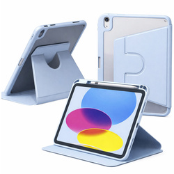 Etui Obrotowe Pencil do iPad 10.9 2022 Gen. 10 / 11 2025 A16 Gen. 11 Wake, niebieskie - ochronne z podstawką