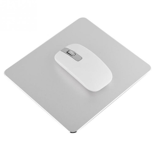 Aluminiowa podkładka pod myszkę do komputera Apple antypoślizgowa cienka, srebrny