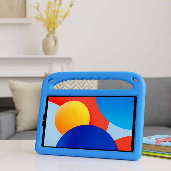 Etui FunColor do Redmi Pad SE 8.7 2024, niebieskie - ochronne z podstawką, dostęp do portów i przycisków