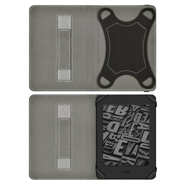 Etui Skórzane z uchwytem do Kindle 11 / 10 Paperwhite 1 / Kindle 2 / Kindle 3, czerwone - ochronne z podstawką
