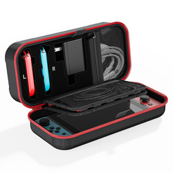 Etui podróżne walizka torba do Nintendo Switch 1, czerwone - ochronne z podstawką, dostęp do portów i przycisków