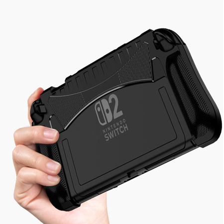 Etui do Nintendo Switch 2 2025 Lekkie do grania poprawia chwyt, czarne - ochronne z podstawką