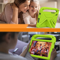 Etui ochronne z uchwytem do Lenovo Tab One 8.7 2025 TB305FU TB305XU, zielone, z podstawką
