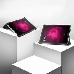 Etui Smart Case do T-Mobile T Tablet 5G 10.36, czarne - ochronne z podstawką, dostęp do portów i przycisków