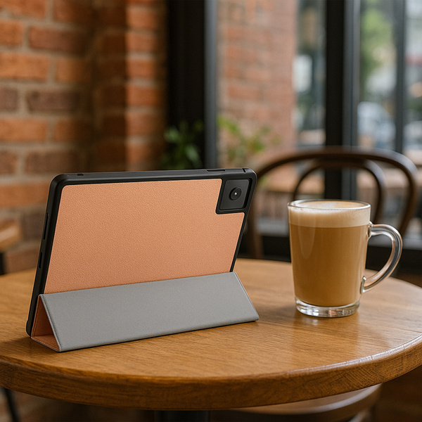 Etui Smart z klapką do Lenovo Tab K11 Plus 11.45 / Lenovo K11 Plus, różowe złoto - ochronne z podstawką