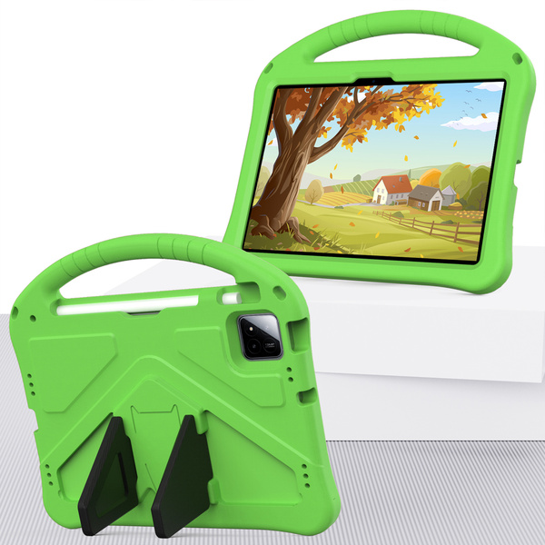 Etui FunColor do Xiaomi Pad 7 / Pad 7 Pro 11.2 pancerne / Xiaomi Pad 7 Pro, zielone - ochronne z podstawką