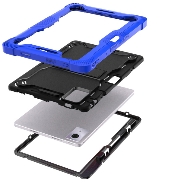 Etui pancerne do Lenovo Idea Tab Plus 12.1 2025 TB361FU TB361ZU, z podstawką, granatowe