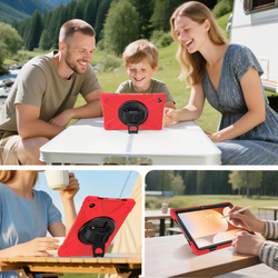 Etui do Samsung Galaxy Tab A11 Plus 10.9 2025 / A9 Plus - Pancerne z szybką, uchwytem i paskiem