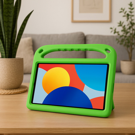 Etui pancerne FunColor futerał z podstawką do Xiaomi Redmi Pad SE 8.7 2024, zielone