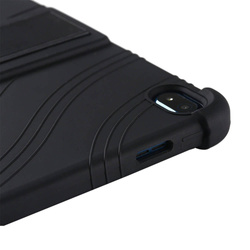 Etui Pancerne Armor do Nokia T20 10.4, czarne - ochronne z podstawką, dostęp do portów i przycisków