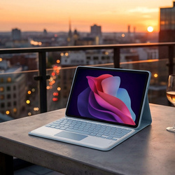 Etui z klawiaturą Bluetooth do Redmi Pad 2 11 2025, niebieskie - ochronne z podstawką
