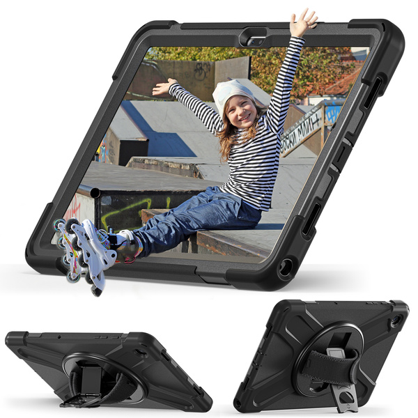 Etui Shockproof do Samsung Galaxy Tab A9 Plus 11 2023 X210 X215 X216, czarne - ochronne z podstawką