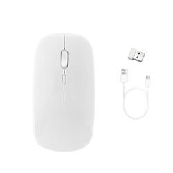 Myszka Bezprzewodowa mysz komputerowa Bluetooth 2.4G Sensor Optyczny, biała