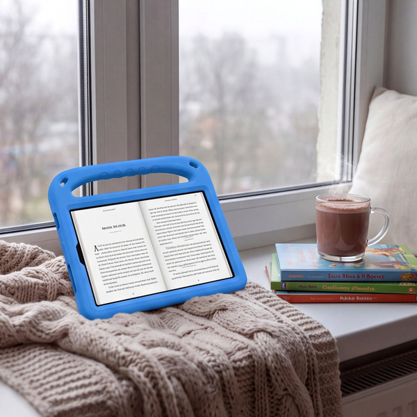 Etui ochronne z uchwytem do Lenovo Tab One 8.7 2025 TB305FU TB305XU, niebieskie, z podstawką