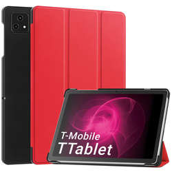 Etui Smart Case do T-Mobile T Tablet 5G 10.36, czerwone - ochronne z podstawką, dostęp do portów i przycisków