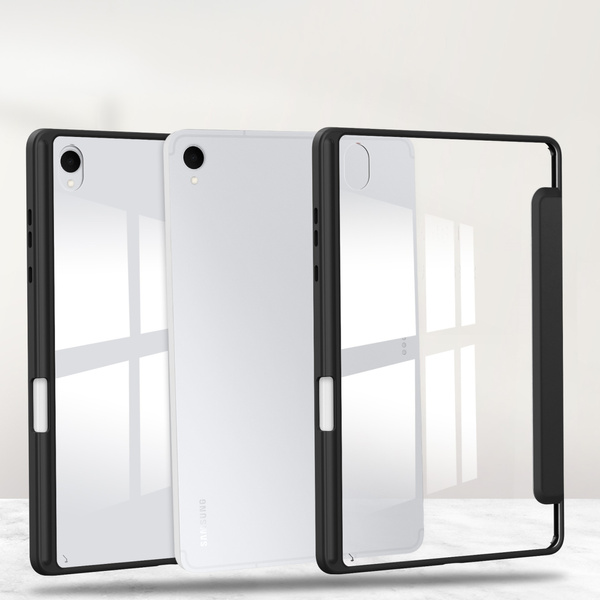 Etui Clear Pencil do Samsung Galaxy Tab S11 11 SM SMX736 z klapką, czarne - ochronne
