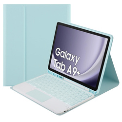 Etui z klawiaturą Bluetooth do Galaxy Tab A9 Plus X210 / X215 / X216, niebieskie - ochronne