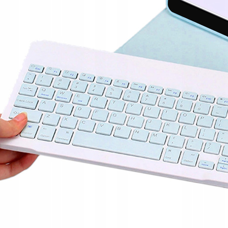 Etui pokrowiec z klawiaturą magnetyczną Bluetooth do Lenovo Tab P12 TB-370, niebieskie