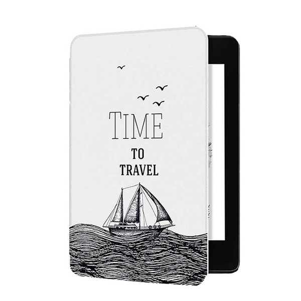 Etui Graficzne kolorowe do Kindle Paperwhite 4 Gen 10 2018 - ochronne z podstawką, dostęp do portów i przycisków