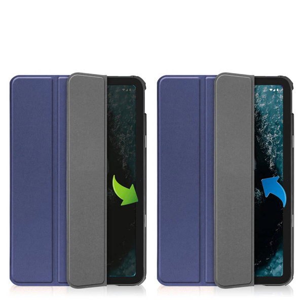Etui Smart Case do Nokia T20, czarne - ochronne z podstawką, dostęp do portów i przycisków