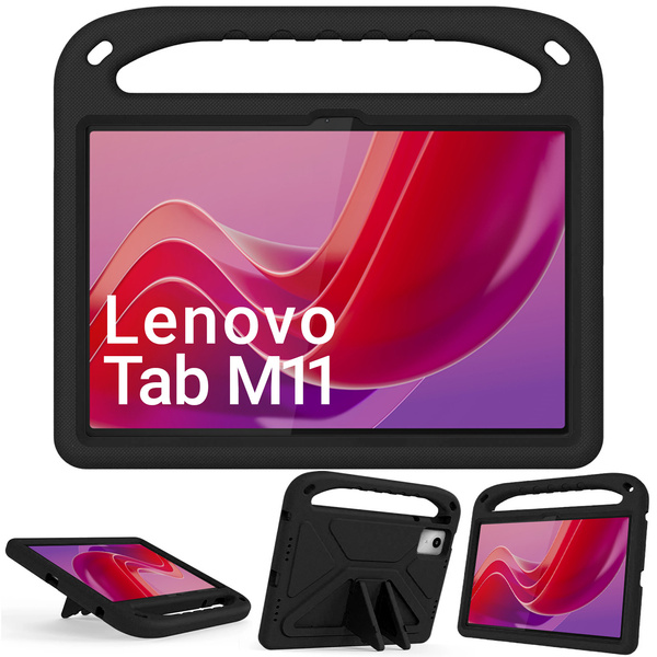 Etui Pancerne z uchwytem do Lenovo Tab M11 10.95 / Tab M11, czarne - ochronne z podstawką