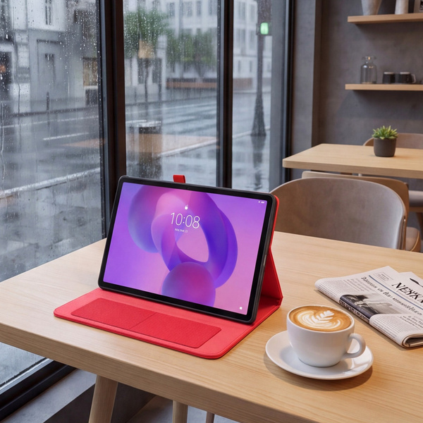 Etui Slim do Lenovo Idea Tab 11" TB336FU TB336ZU ZAFR0378PL z klapką - czerwone