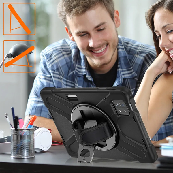 Etui pancerne Armor pasek do Xiaomi Mi Pad 6 / 6 Pro 2023 / 6 Pro, czarne - ochronne z podstawką