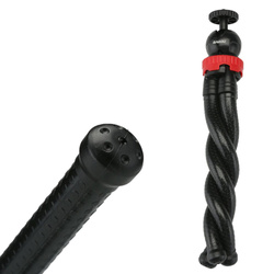 Uniwersalny elastyczny statyw tripod na telefon aparat GoPro gwint 1 / 4, czarny