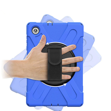 Etui Armor Strap z paskiem do Lenovo Tab M11 10.95 TB330FU TB330XU TB331FC, granatowe