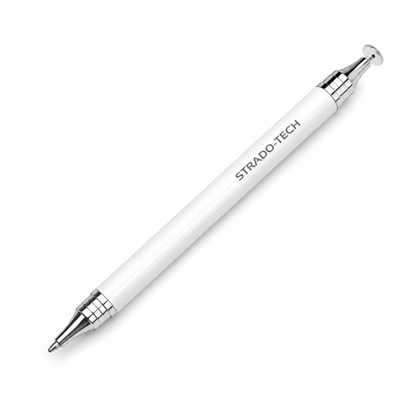 Precyzyjny rysik 2w1 z długopisem stylus pen do tabletu telefonu, biały