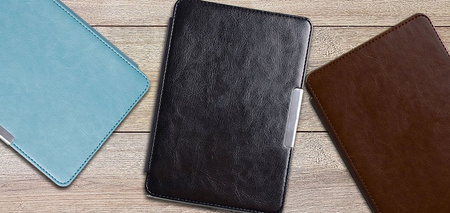 Etui Smart SKÓRA do Kindle Paperwhite 1 2 3 budzenie usypianie case, czerwone