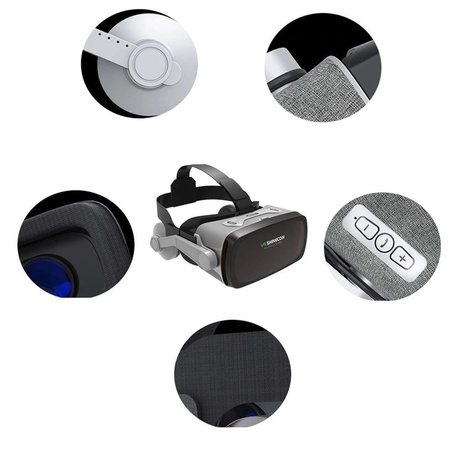 OKULARY 3D VR Shinecon G07E słuchawki BT do smartfona gogle opaska PILOT