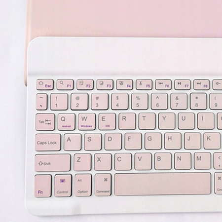 Etui z klawiaturą Bluetooth do Redmi Pad 2 PRO 2025, różowe