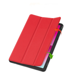 Etui Smart do T-Mobile T Tablet 2 10.1 5G 2025 z klapką, czerwone - ochronne z podstawką