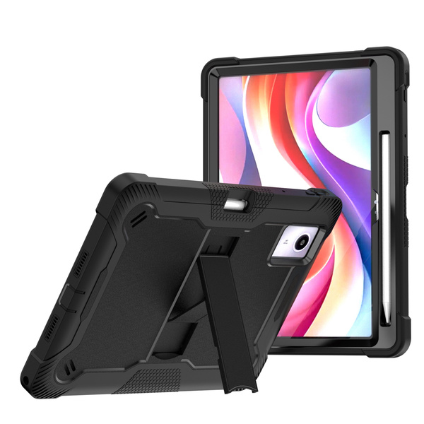 Etui pancerne do Lenovo Idea Tab Plus 12.1 2025 TB361FU TB361ZU, z podstawką, czarne
