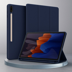 Etui do Galaxy Tab S10 Lite 10.9/S10 FE/S9 FE/ S9/ S8 z miejscem na rysik - granatowe