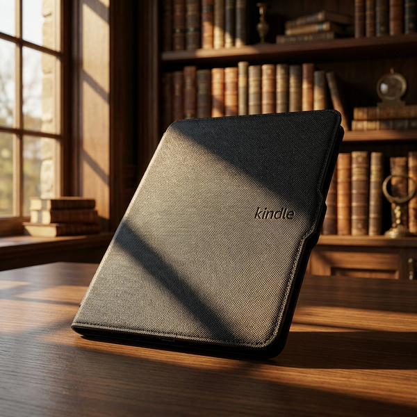 Etui do Kindle Paperwhite 1 2 3, czarne - ochronne z podstawką, dostęp do portów i przycisków